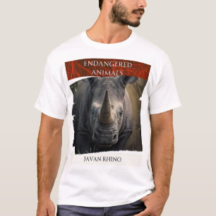 T-shirt Animaux en voie de disparition - Javan Rhino