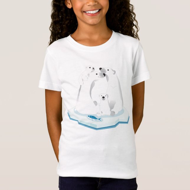 T-Shirt Animaux en voie de disparition - Ours polaire (Devant)