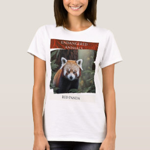 T-shirt Animaux en voie de disparition - Panda rouge
