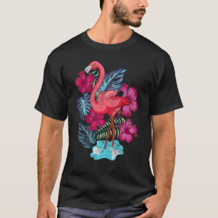 T-shirt Animaux exotiques Zoo tropical Fleurs d'oiseaux Fl