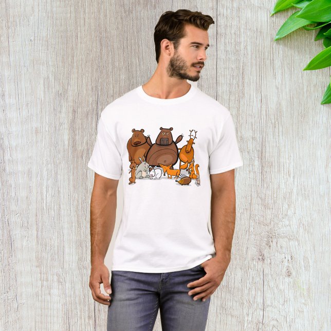 T-shirt Animaux forestiers amusants (Créateur téléchargé)