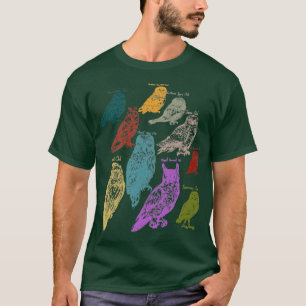 T-shirt Animaux forestiers Chouette des oiseaux indigènes