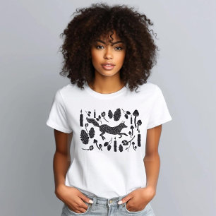 T-shirt Animaux forestiers enchantés Plantes