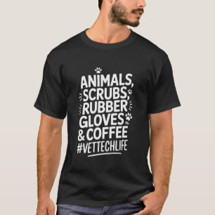 T-shirt Animaux Gants en Caoutchouc Gommés & Café, Technic