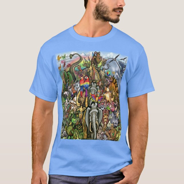T-shirt Animaux grands et petits (Devant)