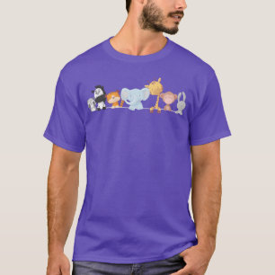 T-shirt Animaux Kawaii Filles Femmes Éléphant Lapin Girafe