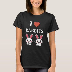 T-shirt Animaux lapin drôle minimaliste mignon simple j'ai