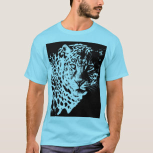 T-shirt Animaux Leopard Face Pop Art moderne Modèles Mens