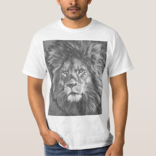 T-shirt Animaux Lion Face Modèle moderne masculin