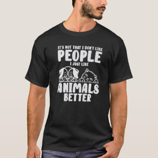 T-shirt Animaux Mieux Introverti Distanciation Sociale Cha