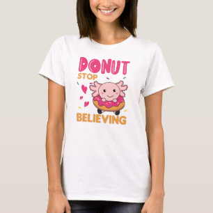 T-shirt Animaux Mignons Axolotl Drôle Dans Le Rose De Donu