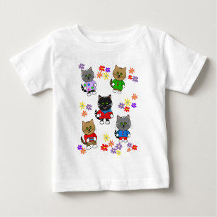 T-shirt Animaux mignons Cartoon Chats