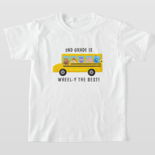 T-shirt Animaux mignons de bus scolaires Niveau scolaire p