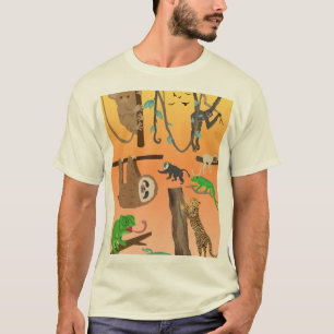 T-shirt Animaux Mignons de la Jungle Paresseux &