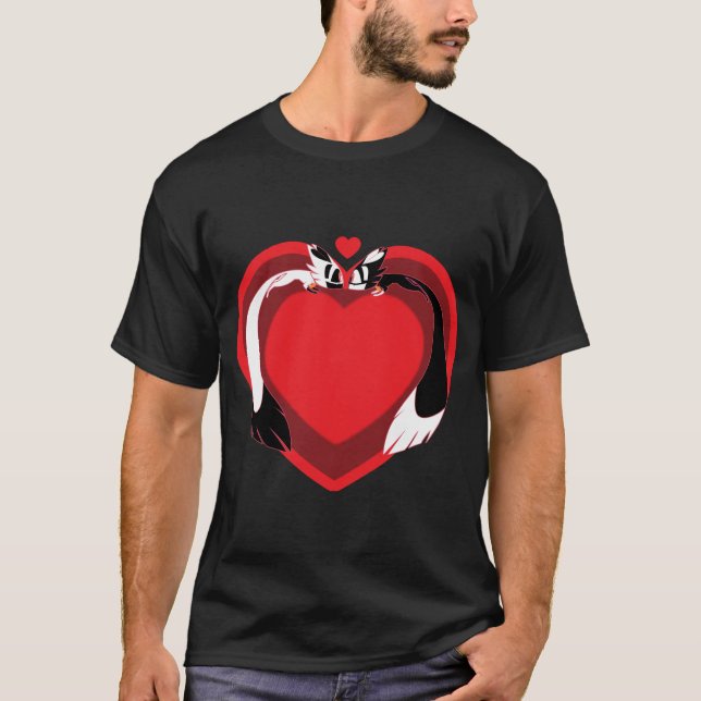 T-shirt animaux mignons de la Saint-Valentin amour (Devant)
