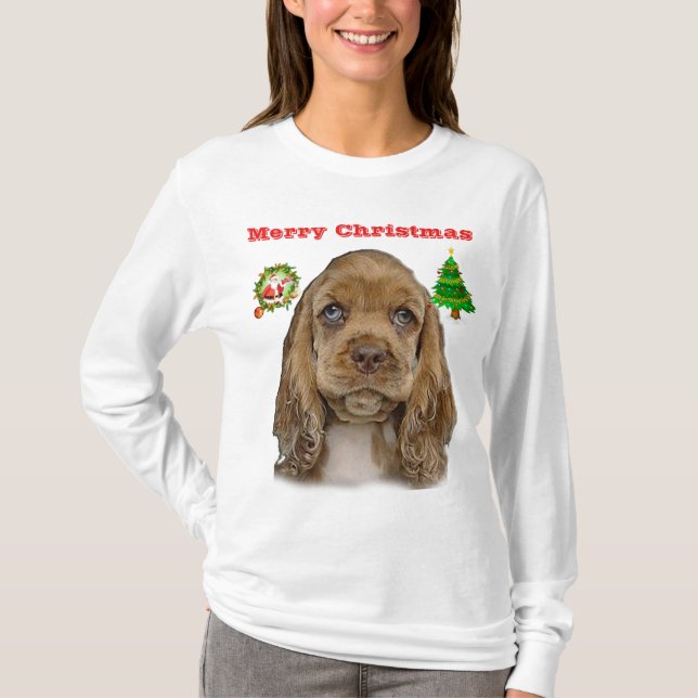 T-shirt Animaux mignons de Noël (Devant)