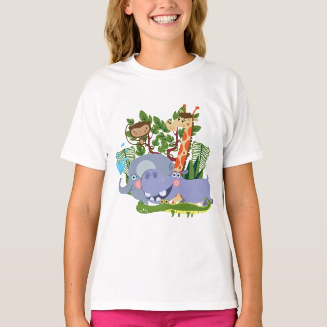 T-shirt Animaux mignons de safari (Devant)