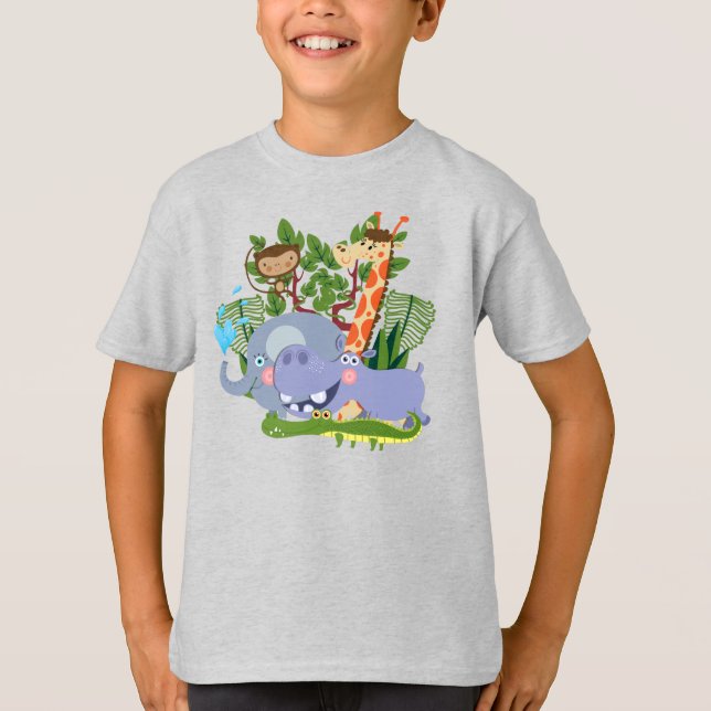 T-shirt Animaux mignons de safari (Devant)
