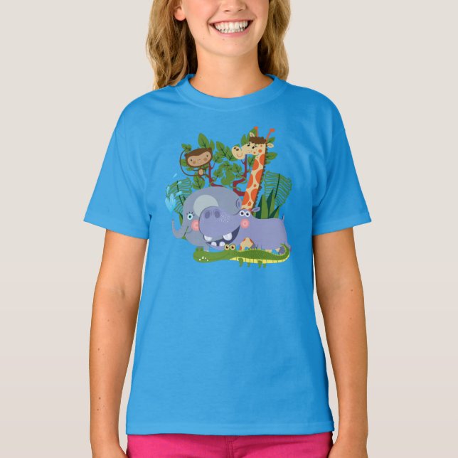 T-shirt Animaux mignons de safari (Devant)