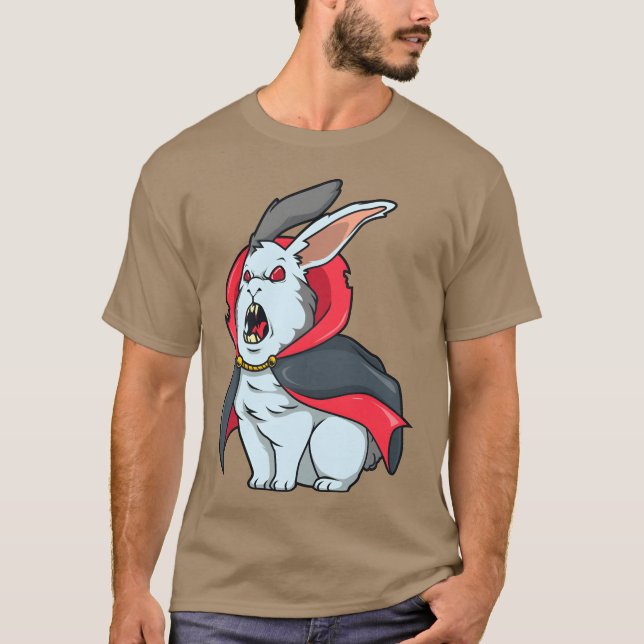 T-shirt Animaux Monstres Lapin Vampire rétro (Devant)
