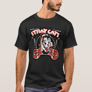 T-shirt Animaux Musique Musique Stray Cats Band Artisanat