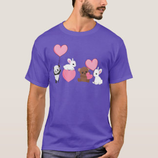 T-shirt Animaux panda lapin ours amour droits des animaux