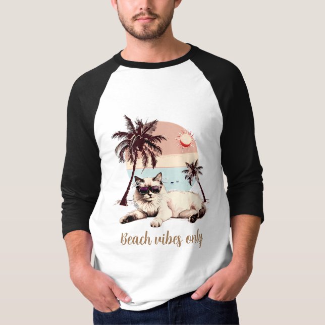 T-shirt Animaux relaxants sur la plage (Devant)