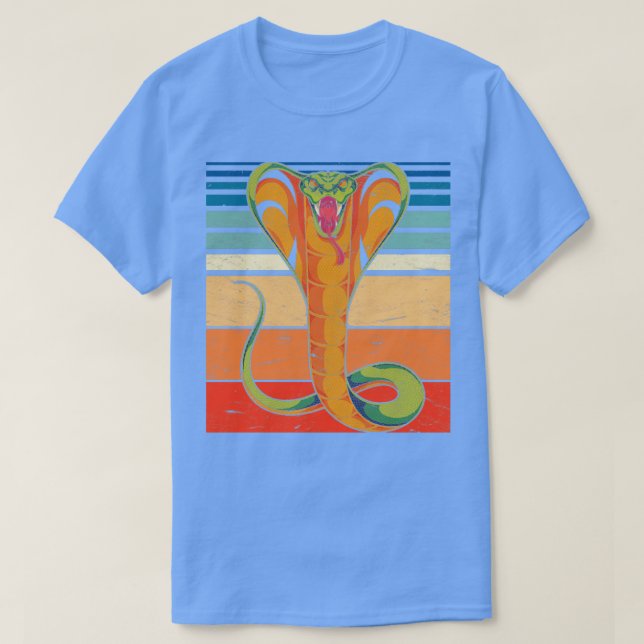 T-shirt Animaux Retro Cobra Reptile Lover Animal Snake (Design devant)