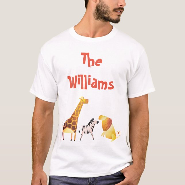T-shirt Animaux Safari en famille (Devant)