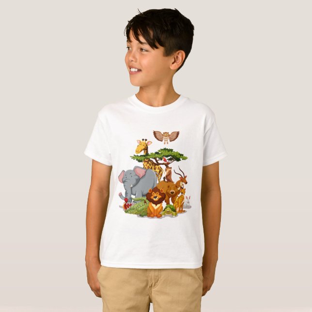 T-shirt Animaux sauvages (Devant entier)