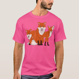 T-shirt Animaux sauvages amusants Faune Foxes Forêt Cute F