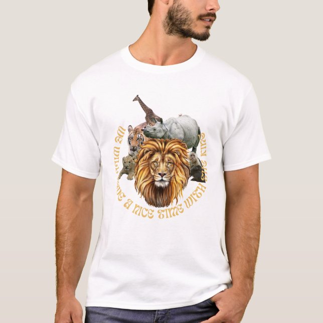 T-shirt Animaux sauvages de la Jungle avec Lion Majestic c (Devant)