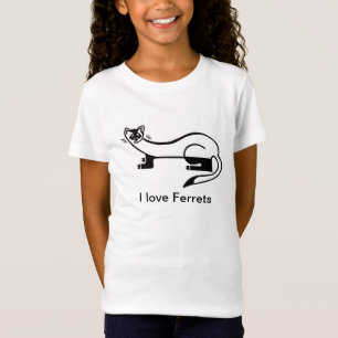 T-Shirt Animaux sauvages - J'aime FERRETS - Faune -