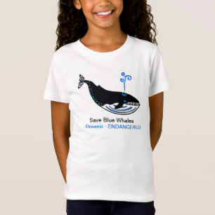 T-Shirt Animaux sauvages Sauvez les BALEINES Bleues - Acti