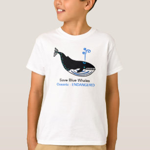 T-shirt Animaux sauvages - Sauvez les BALEINES Bleues - Ma