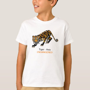 T-shirt Animaux sauvages - TIGER- Vigne animale en voie de