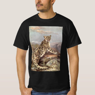 T-shirt Animaux sauvages vintage, Léopard des neiges par C