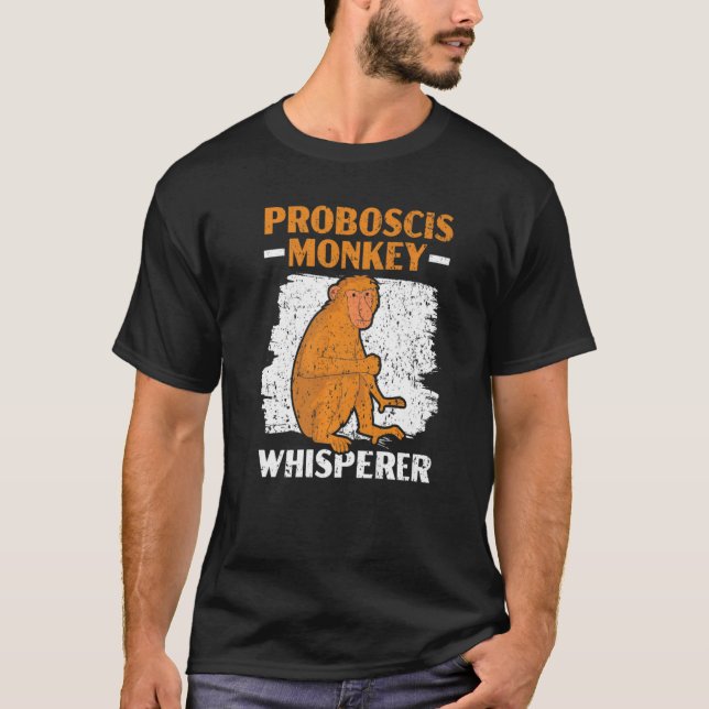 T-shirt Animaux sauvages Zookeeper Proboscis Singe Whisper (Devant)