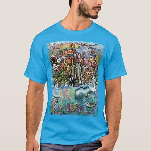 T-shirt Animaux terrestres et marins (Devant)