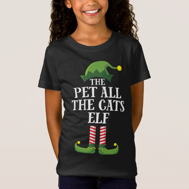 T-Shirt Animaux Tous Les Chats Elf Matching Family Group C (Devant)