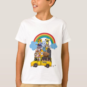 T-shirt Animaux, voitures, arcs-en-ciel