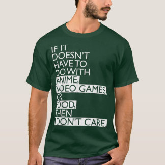 T-shirt Anime Anime Video Games or Food