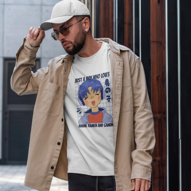 T-shirt Anime Boy Avec Casque (Créateur téléchargé)