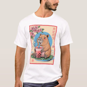T-shirt Anime Capybara Tee - shirts graphiques Kawaii Vint