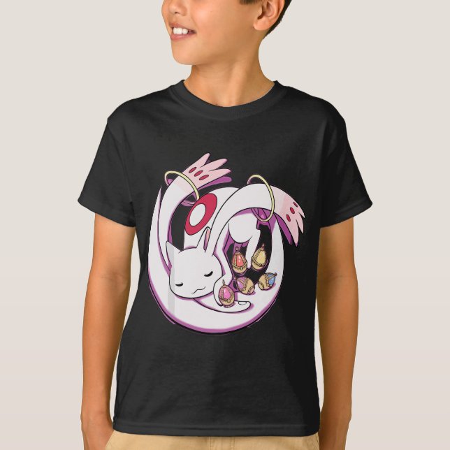 T-shirt Anime caractère ami animal Sleepy Kyubey Classic (Devant)