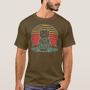 T-shirt Anime Chat Sushi Rétro Japonais esthétique Kawaii
