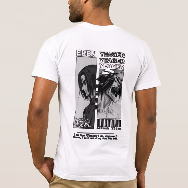 T-shirt ⚔️Anime Combattant de la Liberté ⚔️ (Dos)