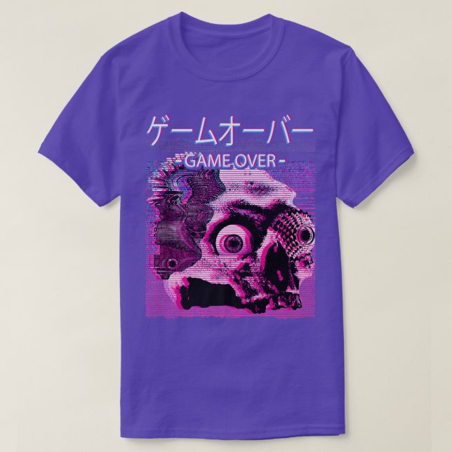 T-shirt Anime Crazy Harajuku Otaku Skeleton Alt  (Design devant)