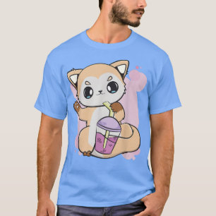 T-shirt Anime Cute Fo Avec Boba Pour Bubble Tea Lover 531