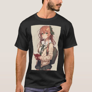T-shirt Anime Cute Girl Student in sexy outfit shirt